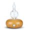 20m2 710g Wood And Glass Essential Oil Diffuser , Waterless Nebulizing Diffuser